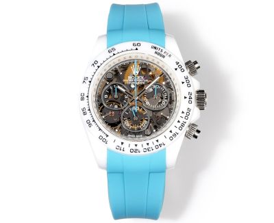 TW Factory Rolex Daytona 40*12.4mm 4802 Movement Blue Rubber Strap Luminous Watch